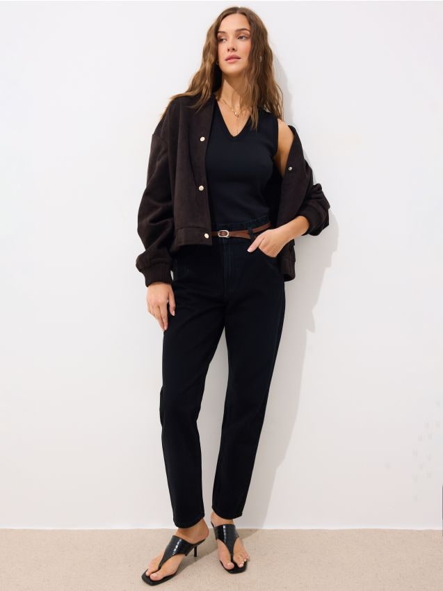 Mohito - Дънки тип paperbag - черен