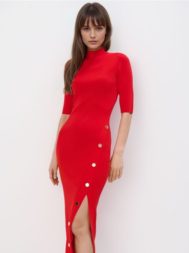 Rochie tricotată midi