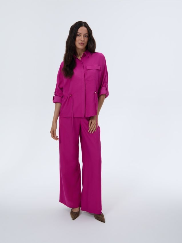 Mohito - Laia sääreosaga püksid - fuksia