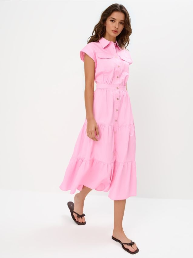 Rochie tip cămașă midi