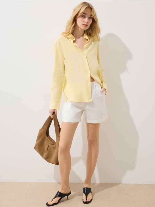 Mohito - Шорти с колан - кремaво