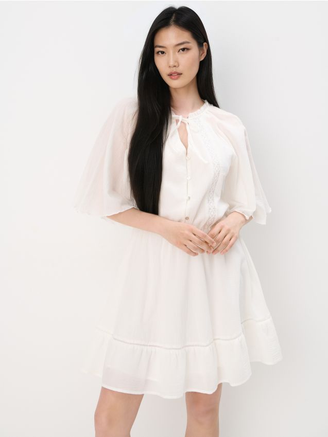 Rochie mini din bumbac