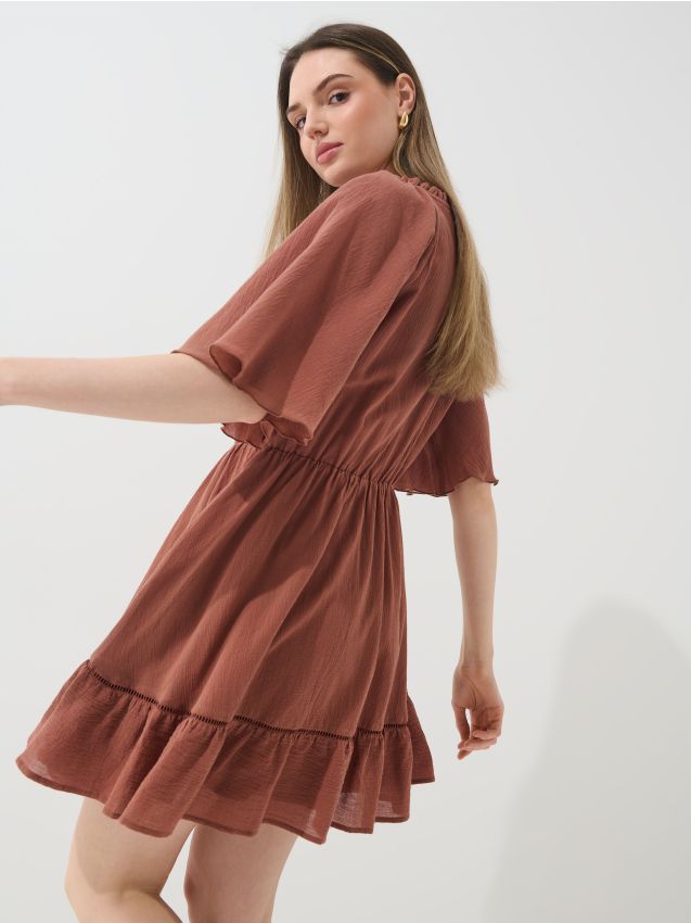 Rochie mini din bumbac