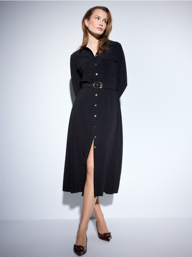 Rochie midi tip cămașă