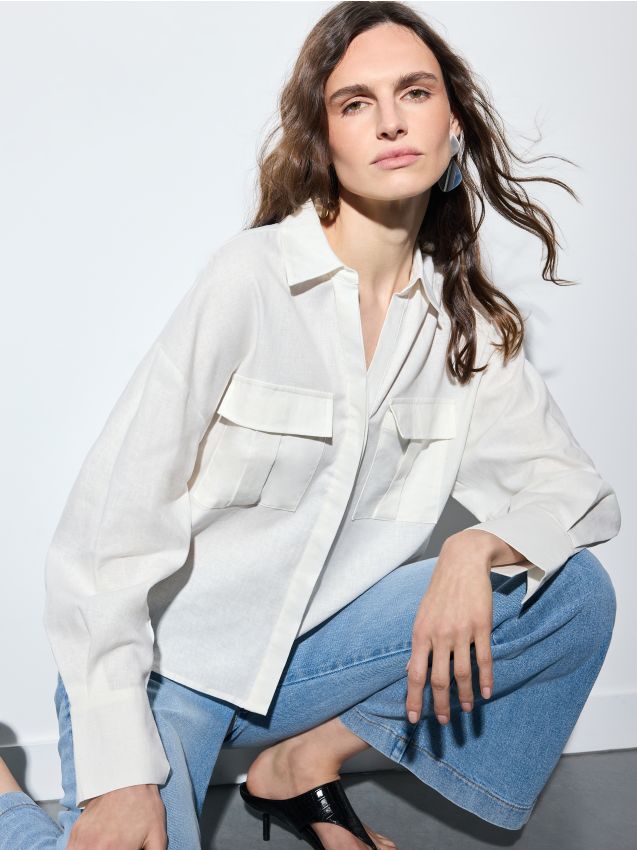 Cămașă din amestec de in