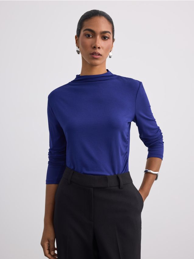 Mohito - Viscose rich blouse - син