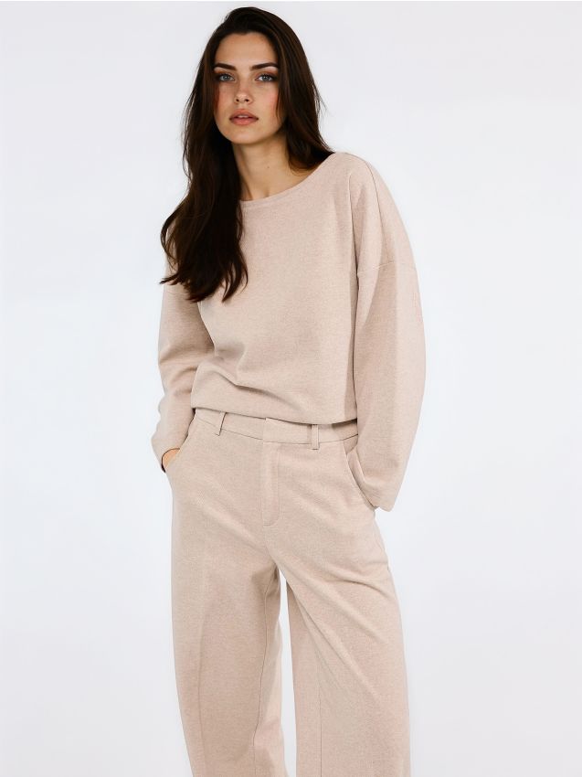 Bluză cu decolteu bărcuță