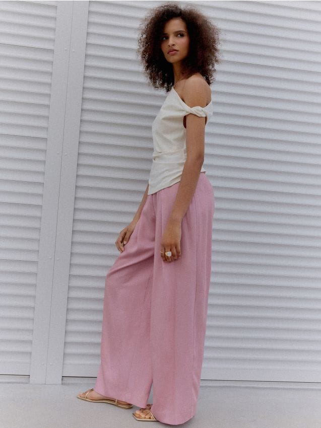 Mohito - LADIES` TROUSERS - розово