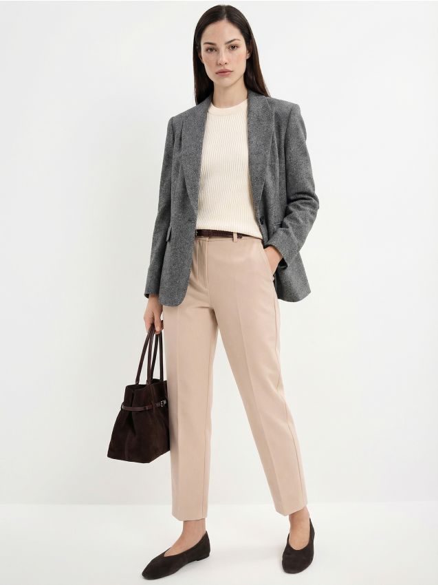 Mohito - Панталон тип цигара с колан - бежово