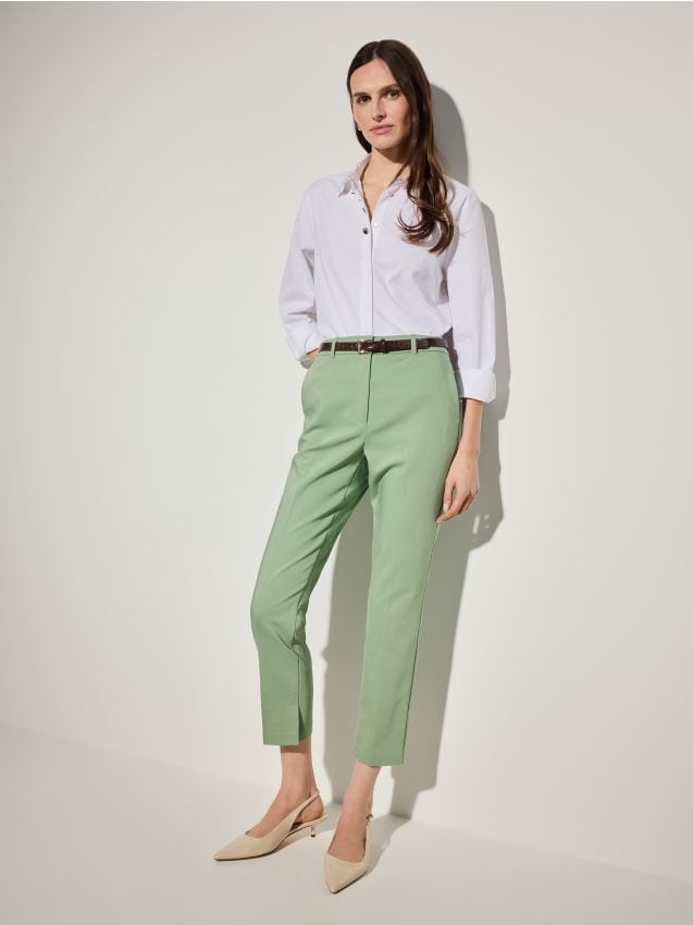 Mohito - Панталон тип цигара с колан - маслинено зелено