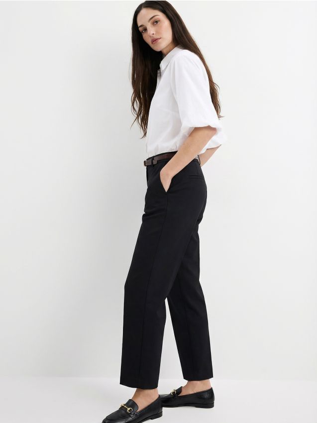 Mohito - Панталон тип цигара с колан - черен