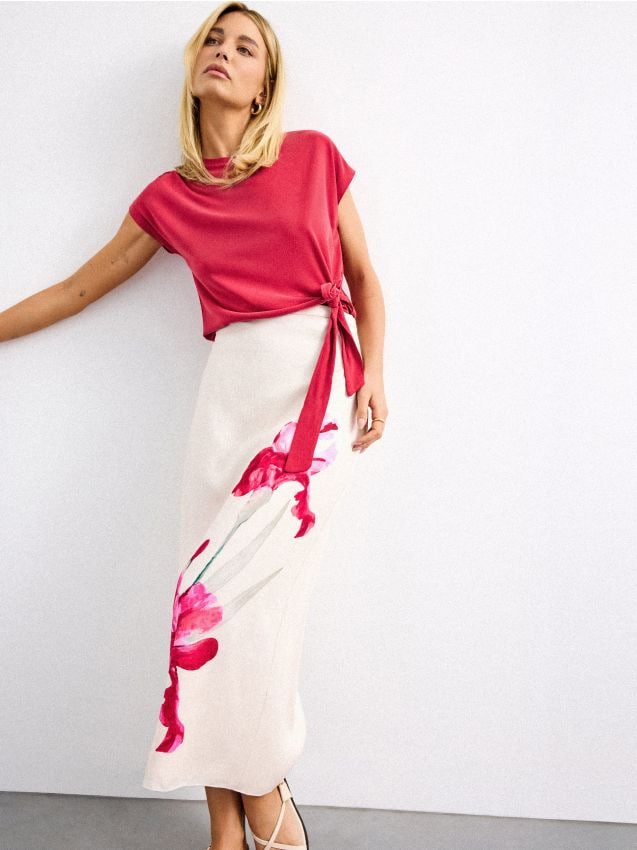 Mohito - Пола от лиоцел - бежово