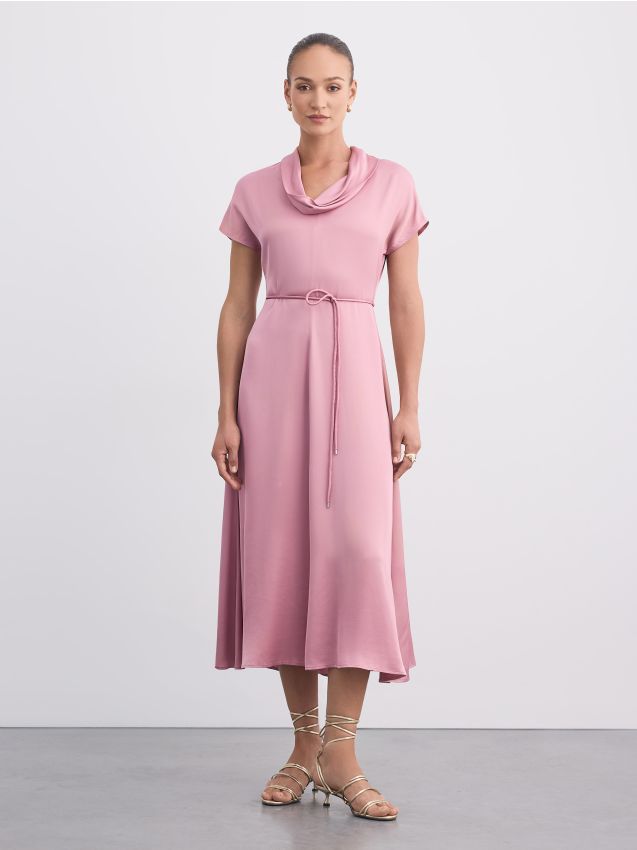 Mohito - Midikleid mit Bindung - Braun