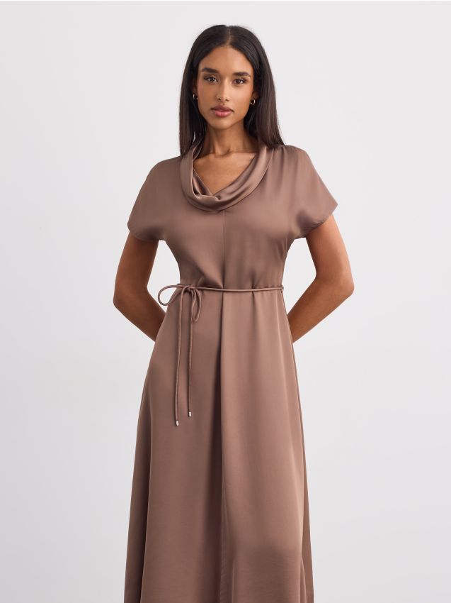 Rochie midi cu cordon