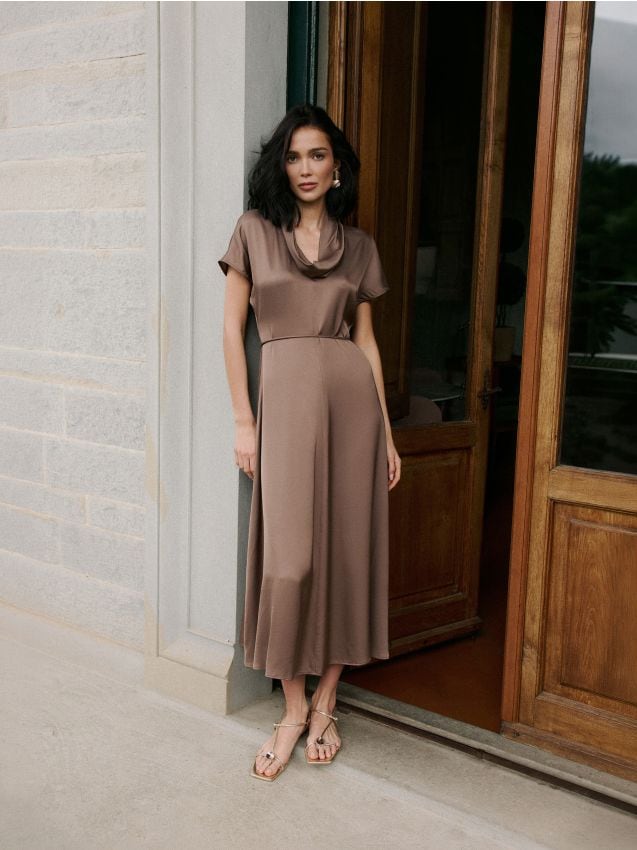 Rochie midi cu cordon