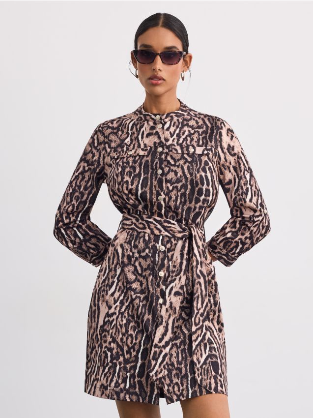 Rochie mini tip cămașă