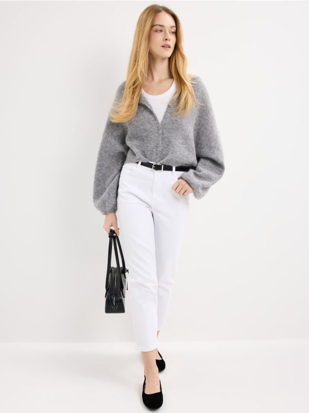 Mohito - Дънки mom slim - бяло