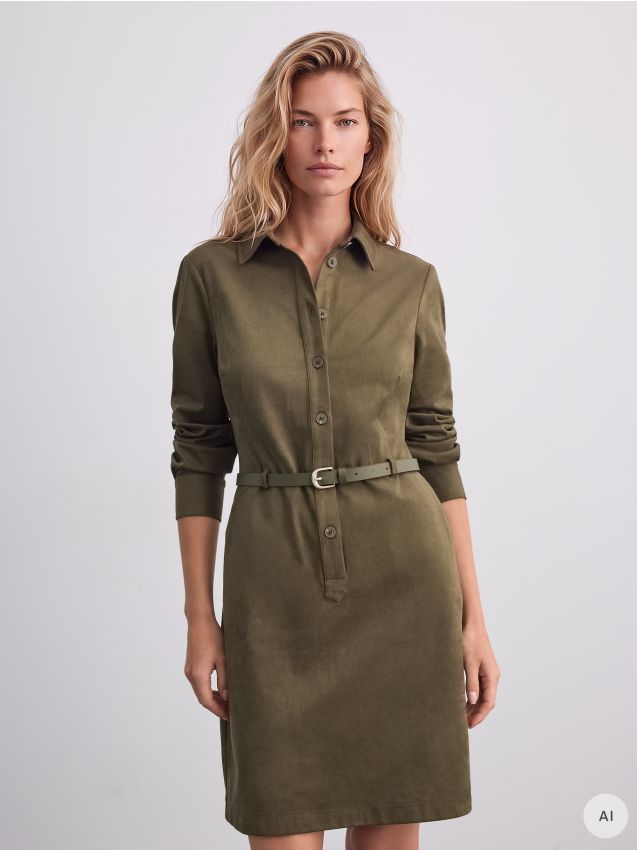 Rochie midi tip cămașă