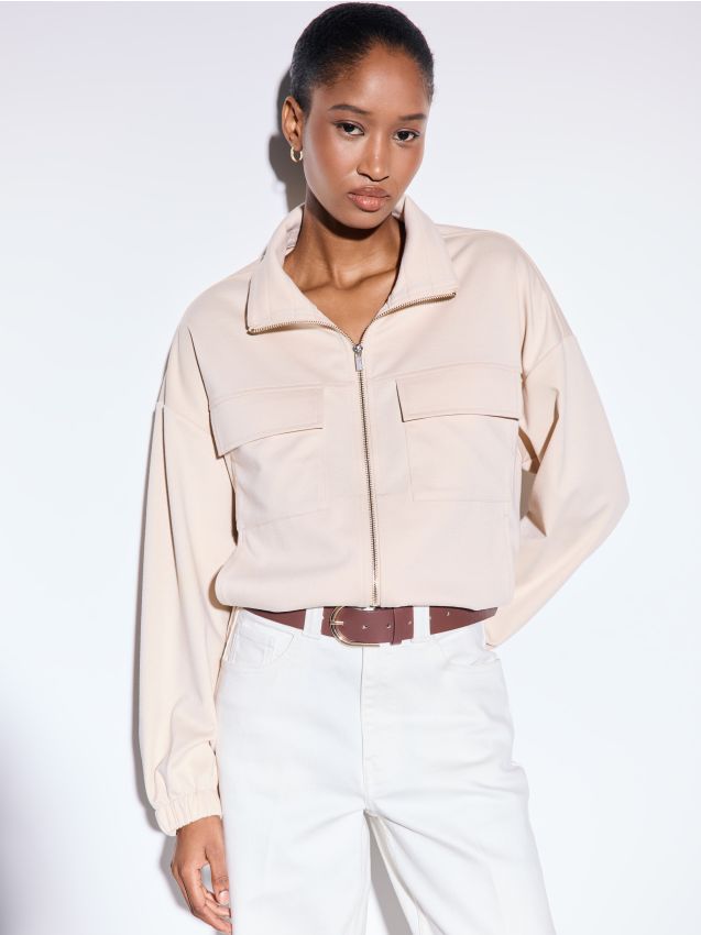 Mohito - Суитшърт с цип - бежово