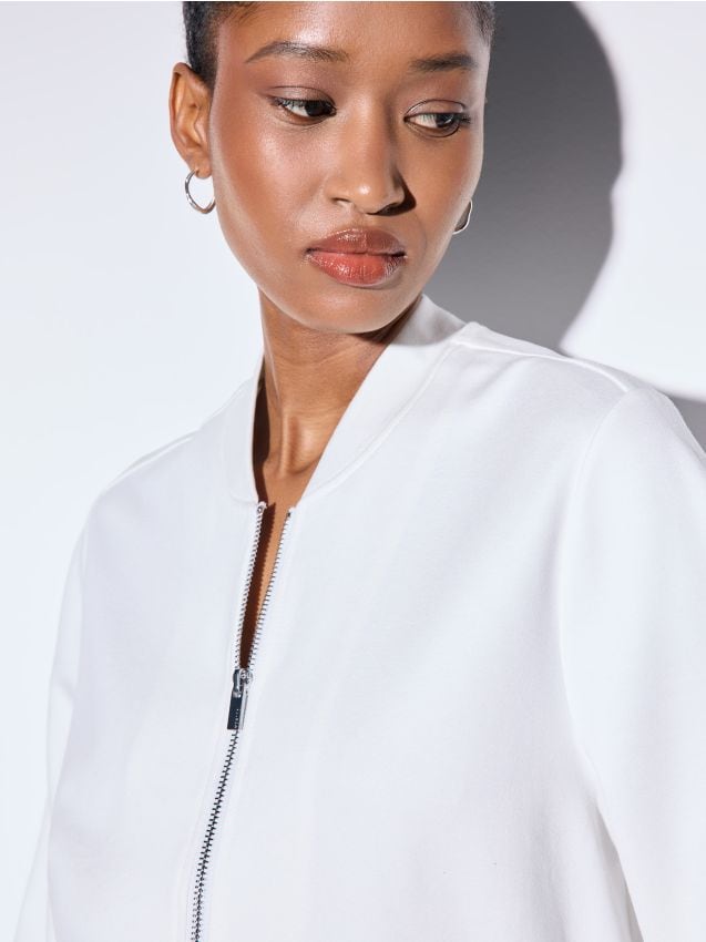 Mohito - Суитшърт с цип - кремaво