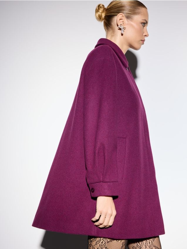 Mohito - Палто с вълна - тъмно лилаво