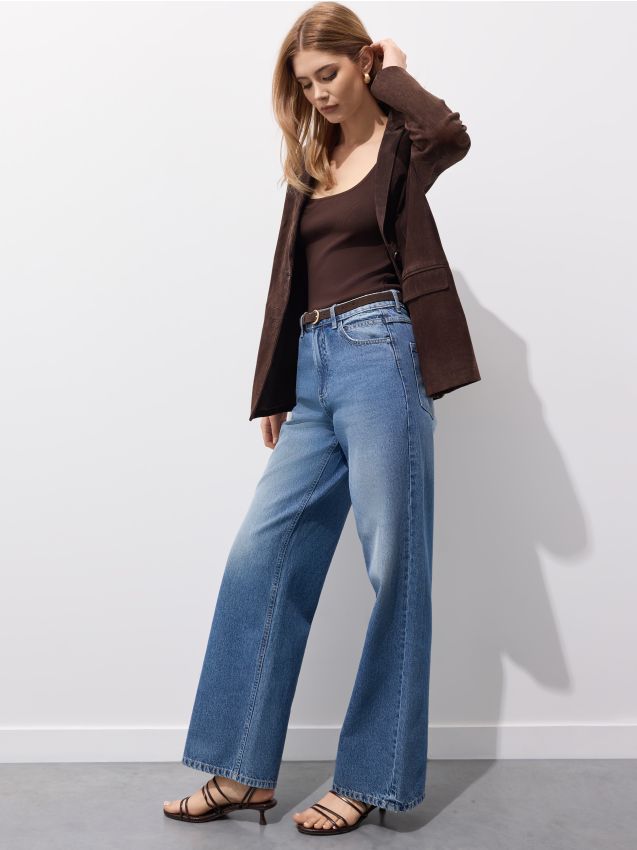 Blugi wide leg