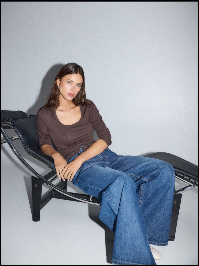 Mohito - Blugi wide leg - Bleu marin