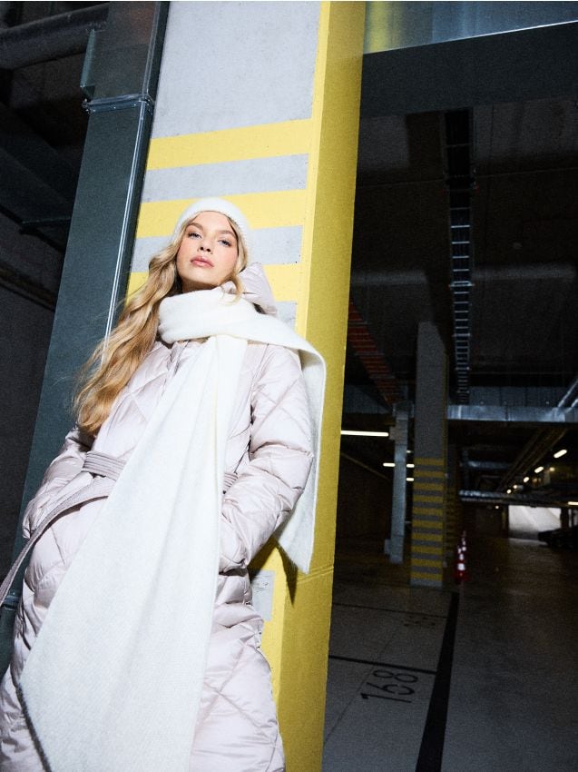 Fular cu adaos de lână de alpaca