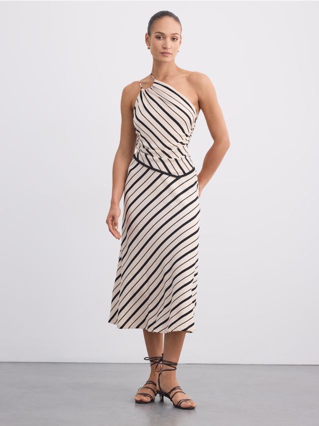 Rochie midi cu un umăr