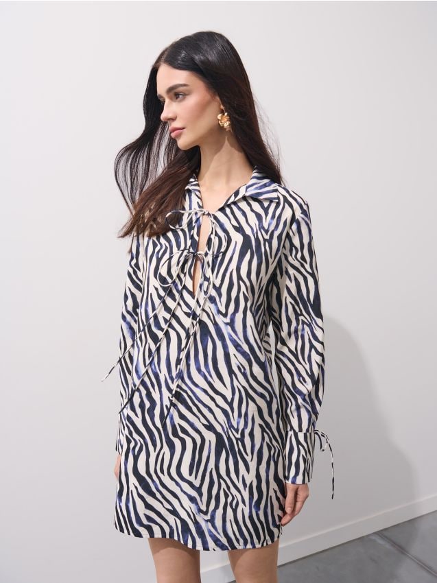 Rochie mini cu motiv de animale