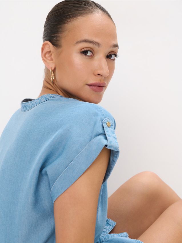 Rochie mini tip cămașă