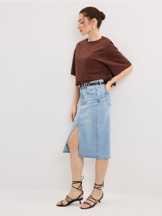 Mohito - Дънкова миди пола - син