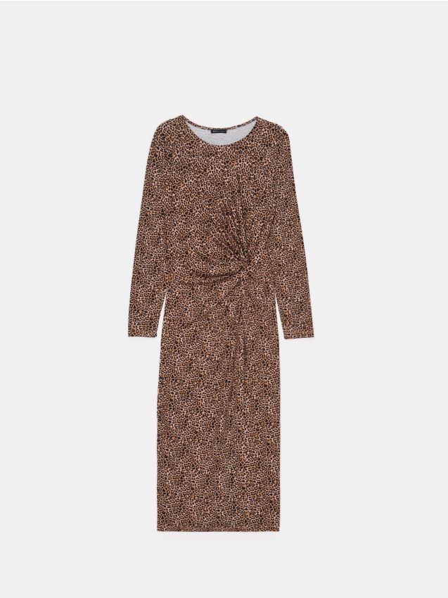 Rochie midi leopard