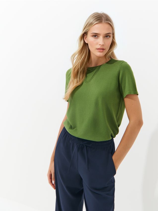 Mohito - Пуловер със съдържание на вискоза - маслинено зелено