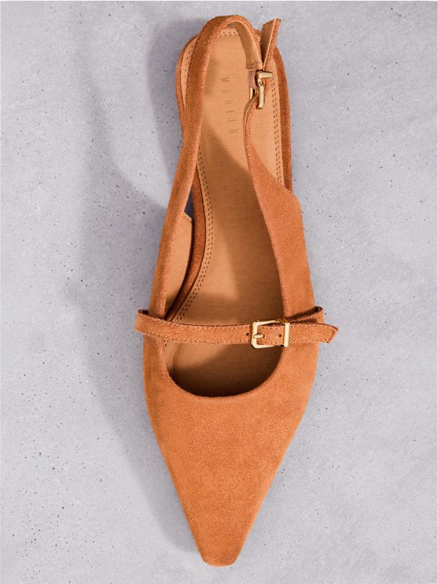 Mohito - Кожени обувки балерина - бежово