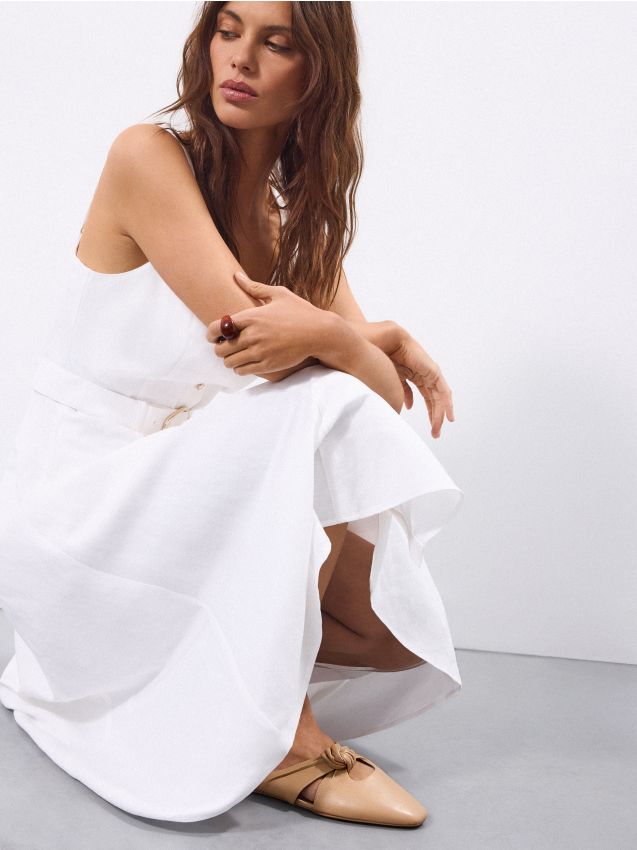 Mohito - Кожени чехли - бежово