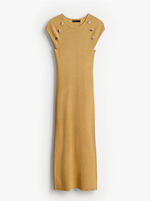 Mohito - Трикотажна миди рокля - маслинено зелено