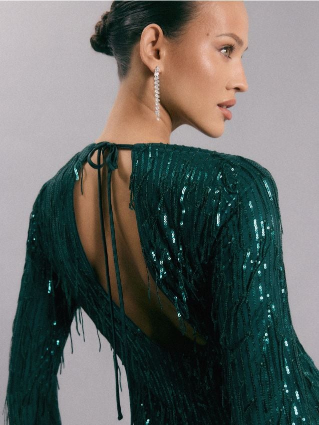 Mohito - Glänzendes Minikleid - Schwarz