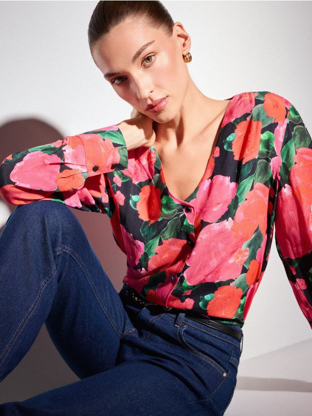 Blūze ar ziedu rakstu - MOHITO