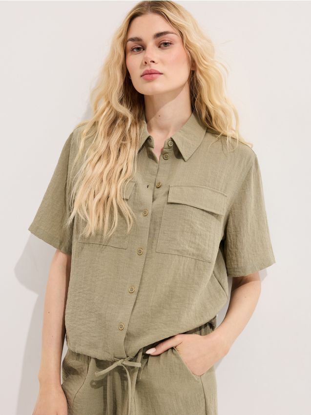Mohito - Košulja s kratkim rukavima - khaki