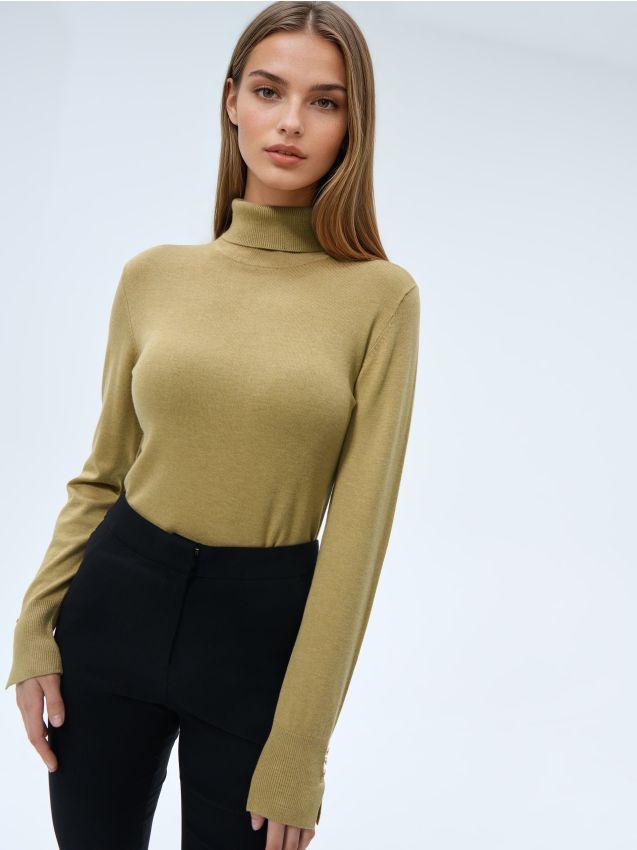 Pulover cu guler polo