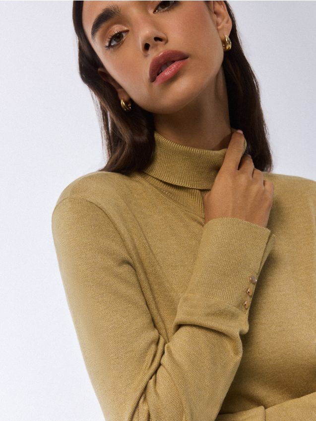 Pulover cu guler polo