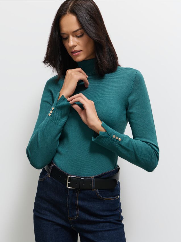 Pulover cu guler polo