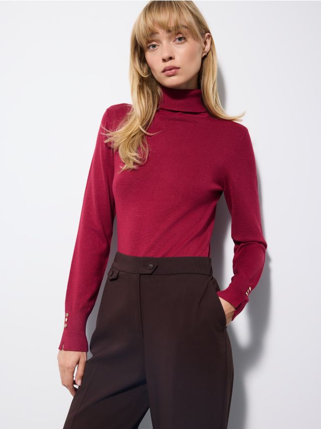 Pulover cu guler polo
