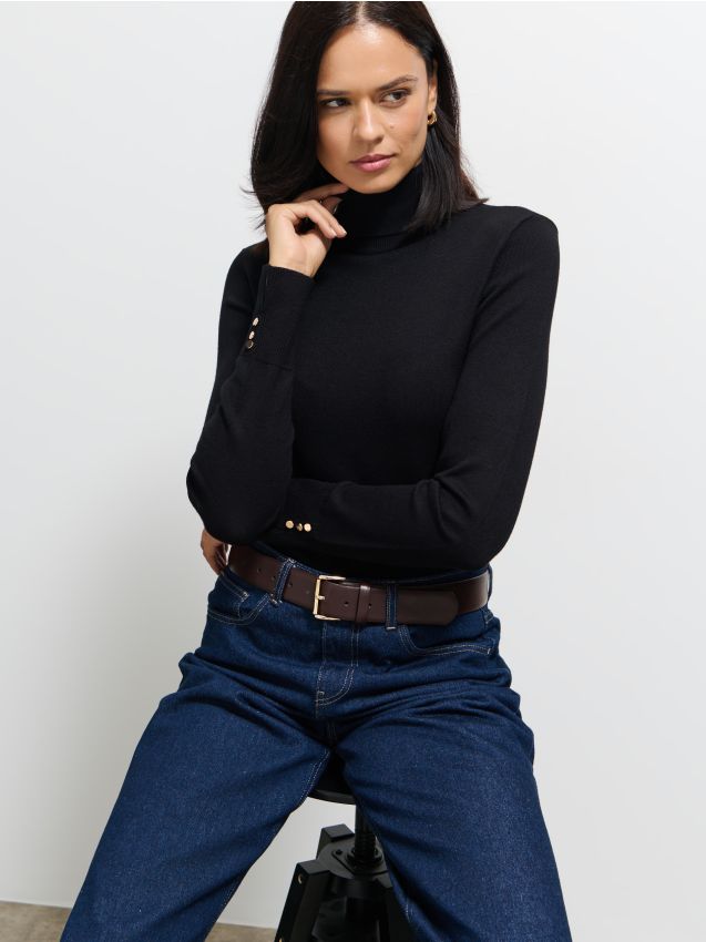 Pulover cu guler polo