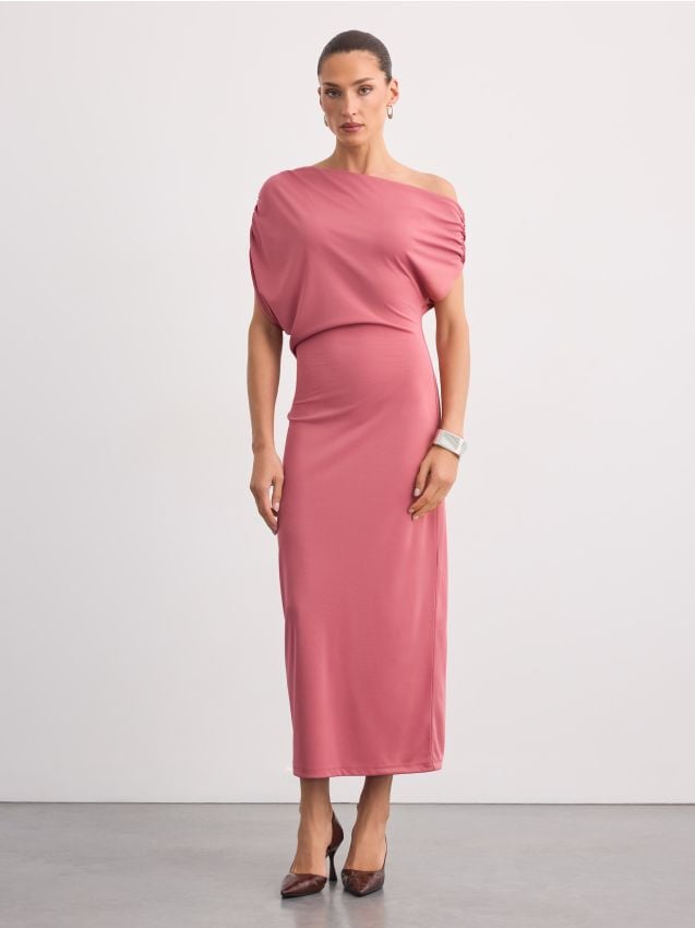 Rochie midi cu falduri