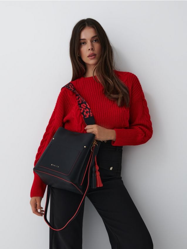 Geantă tote bag culoare Negru - MOHITO - 4344P-99X