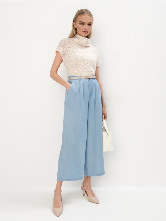 Pantaloni cu fibre lyocell