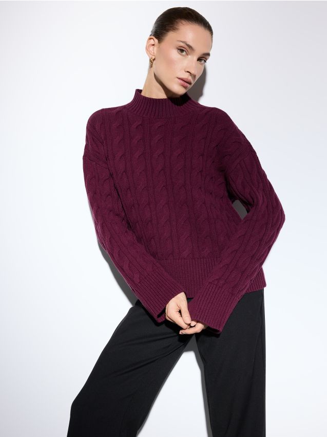 Pulover cu adaos de lână