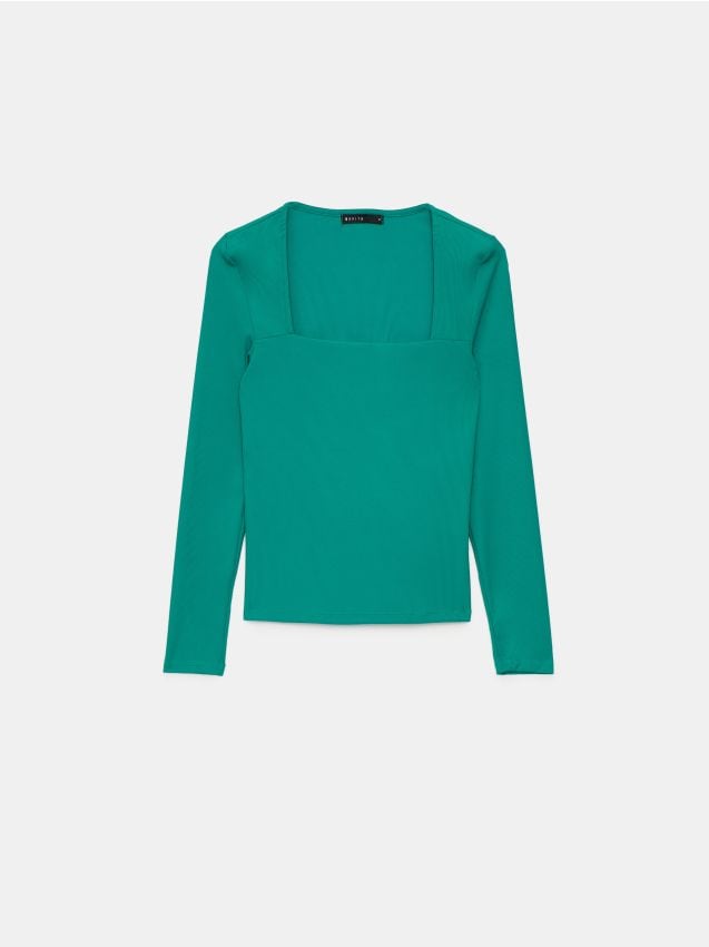 Mohito - Strukirana bluza - zelena